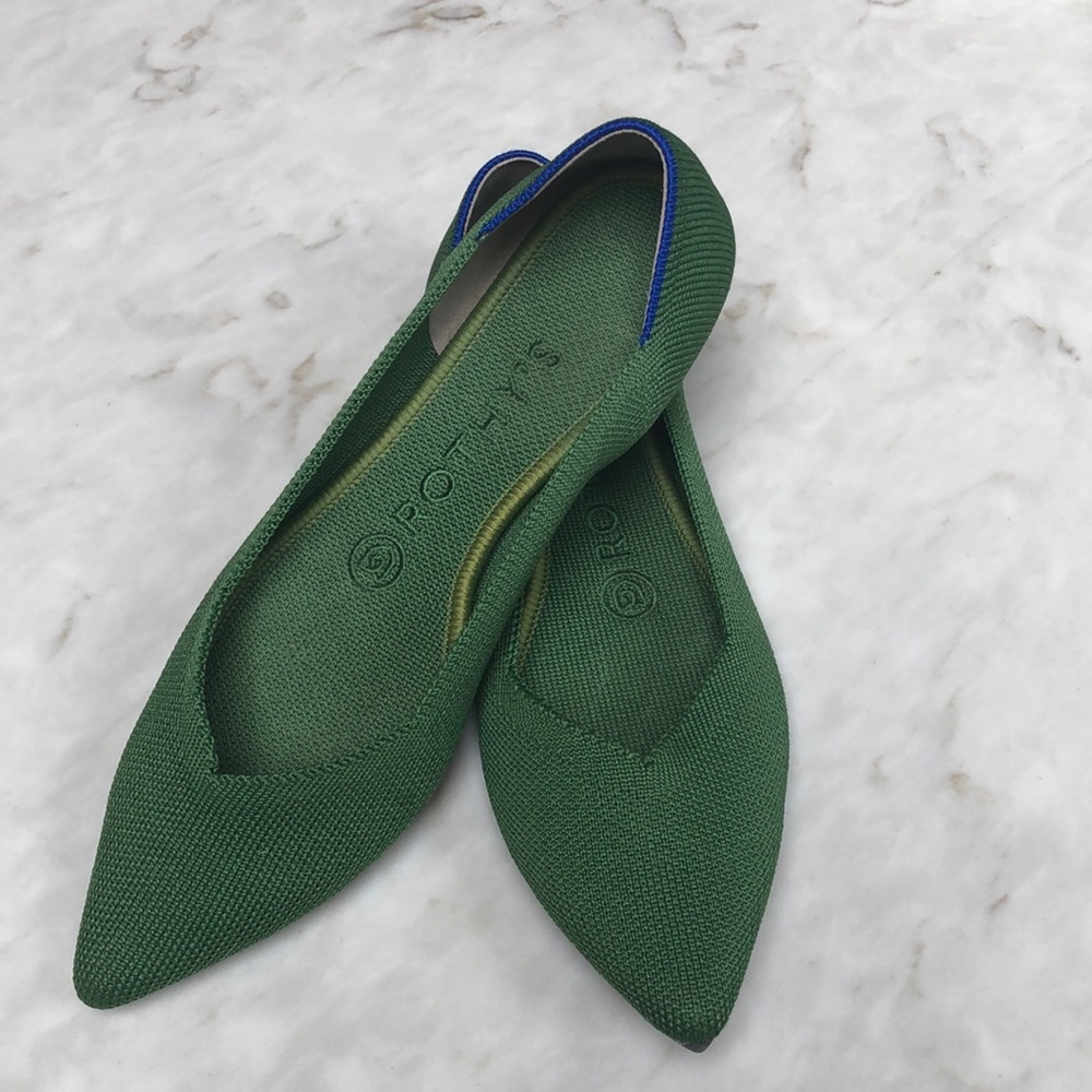 Green Rothys, The Point Style. Size 6.5. LIKE NEW